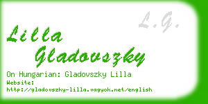 lilla gladovszky business card